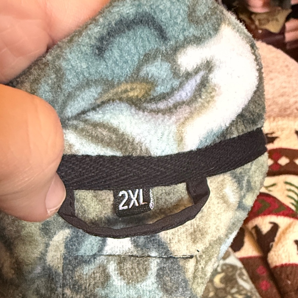 Trout Patterned Button-Up Fleece - image 7